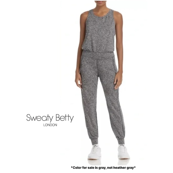 Sweaty Betty Gary 27 Racerback Jumpsuit in Gray Size Medium - Picture 1 of 9
